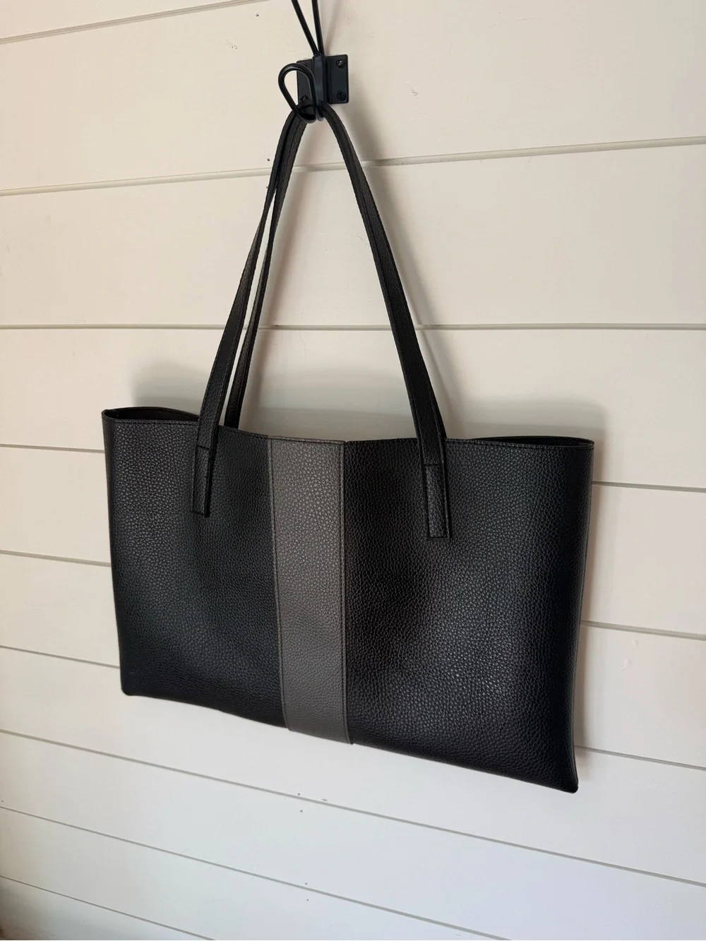 Vince Camuto Luck Tote Large Black Gray Laptop Tablet Organizer